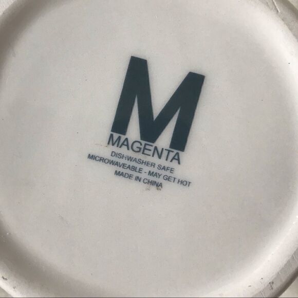 Magenta White JOLLY Mug with red interior and script - Picture 8 of 8